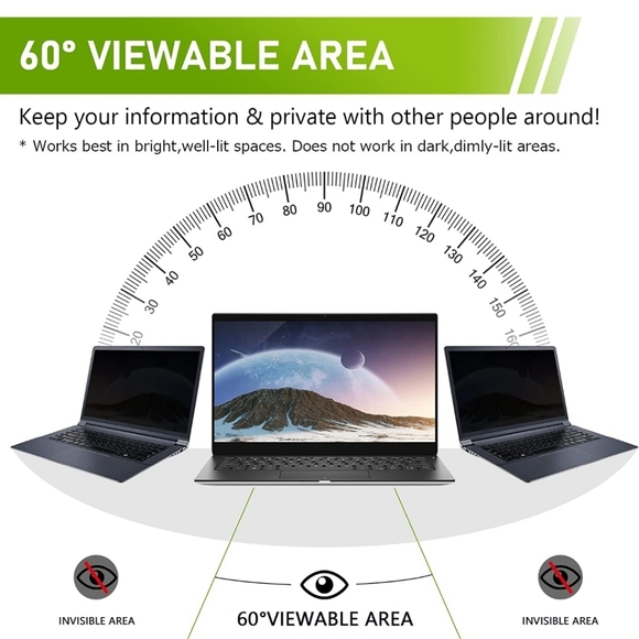 Privacy Filter for 14" Laptop/Desktop/ MacBook Pro 14. (NWT) - Picture 4 of 6